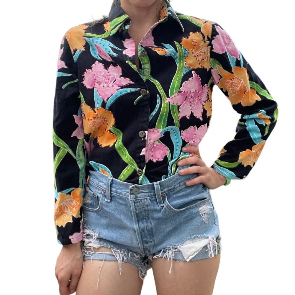 VTG Take 2 Floral Embellished Top - Picture 2 of 6